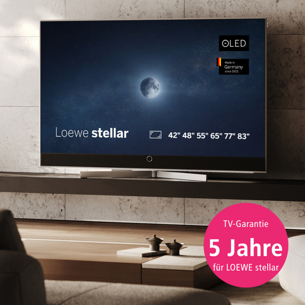 LOEWE stellar mit 5 Jahre TV-Garantie Verlängerung bei smartraum, die LOEWE Galerie in Karlsruhe!